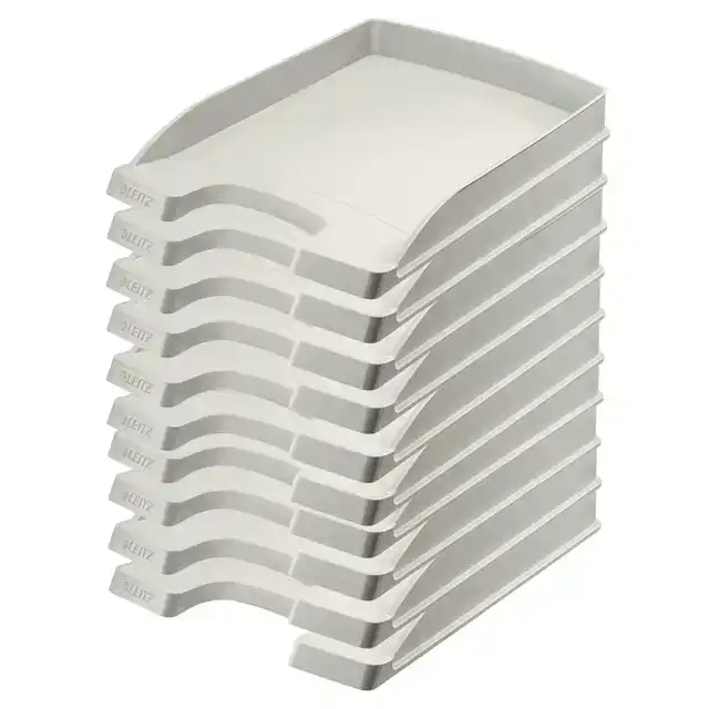 BRIEVENBAK LEITZ PLUS SLIM A4 GRIJS