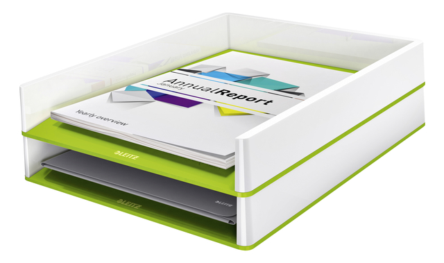 BRIEVENBAK LEITZ WOW A4 WIT/GROEN