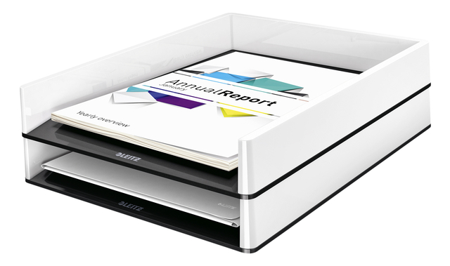 BRIEVENBAK LEITZ WOW A4 WIT/ZWART