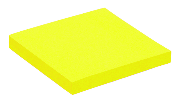 MEMOBLOK QUANTORE 76X76MM NEON GEEL 100