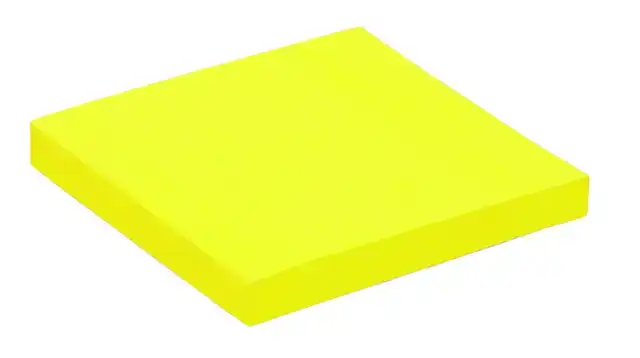 MEMOBLOK QUANTORE 76X76MM NEON GEEL 100