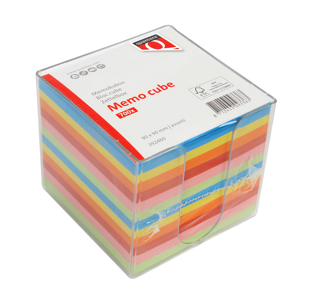 MEMOKUBUS QUANTORE 90X90MM TRANSPARANT