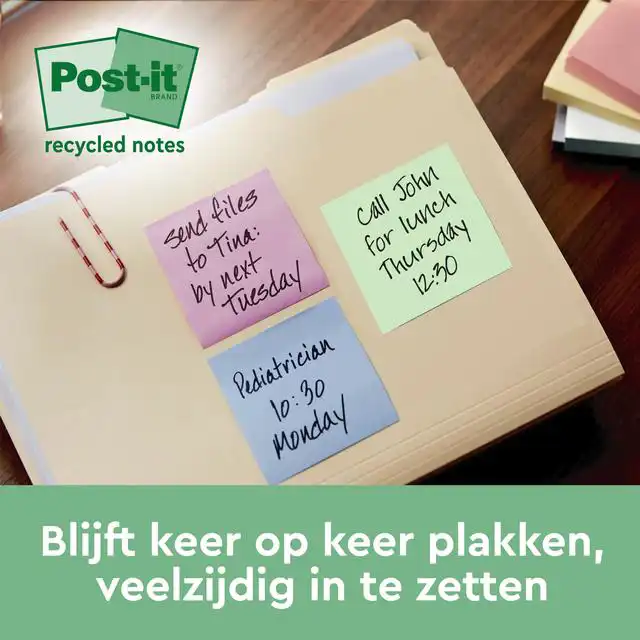 MEMOBLOK POST-IT 653RPT 38X51MM RAINBOW