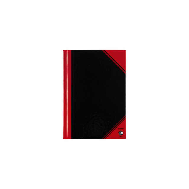 NOTITIEBOEK BANTEX ZWART/ROOD A6 LIJN