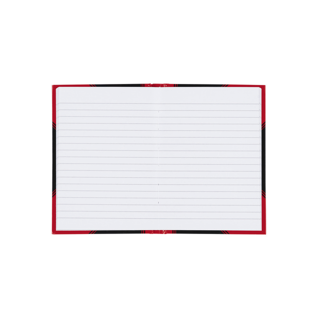 NOTITIEBOEK BANTEX ZWART/ROOD A6 LIJN