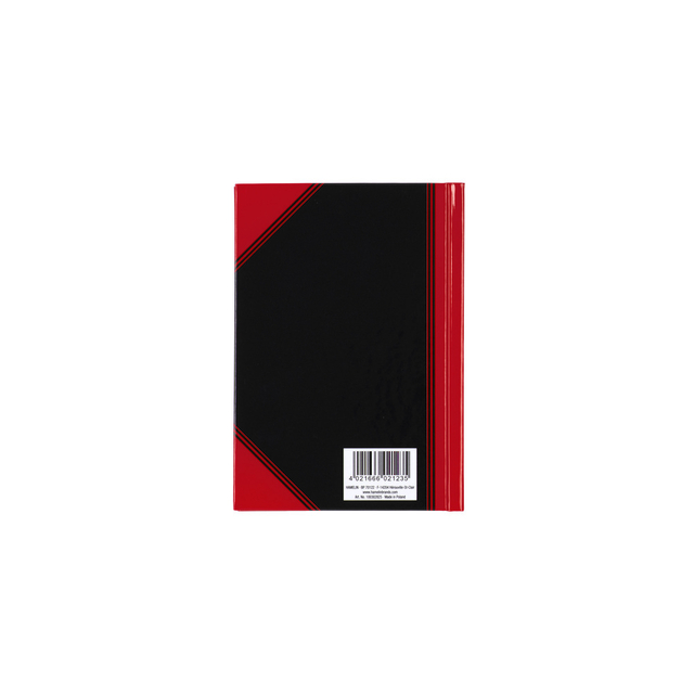 NOTITIEBOEK BANTEX ZWART/ROOD A6 LIJN