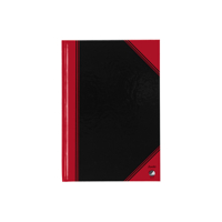 NOTITIEBOEK BANTEX ZWART/ROOD A5 LIJN