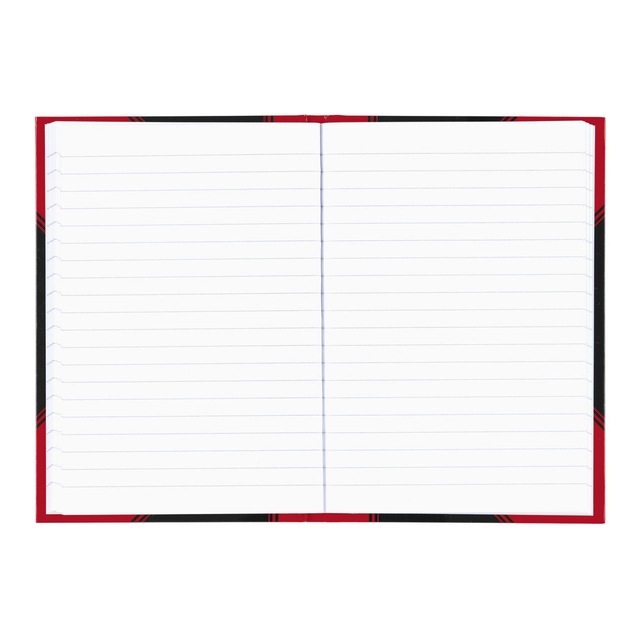 NOTITIEBOEK BANTEX ZWART/ROOD A5 LIJN