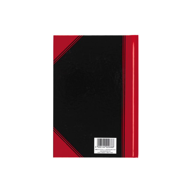 NOTITIEBOEK BANTEX ZWART/ROOD A5 LIJN