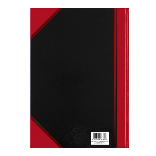 NOTITIEBOEK BANTEX ZWART/ROOD A4 LIJN