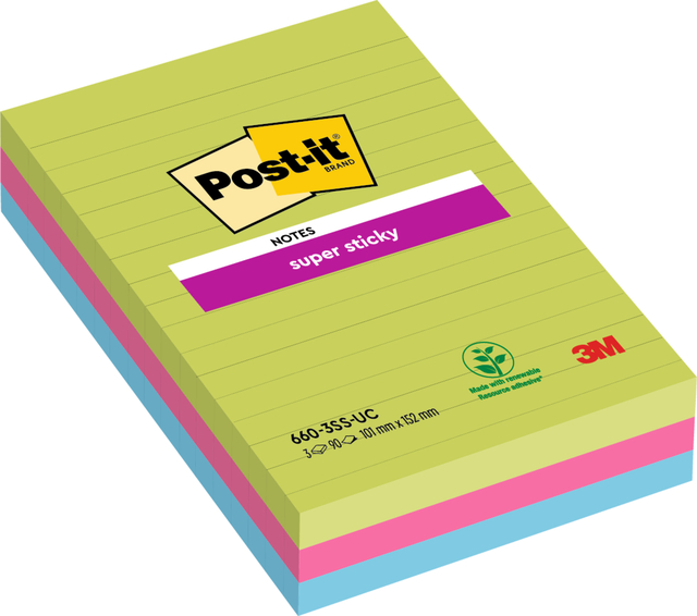 MEMOBLOK POST-IT 660 SUPER STICKY