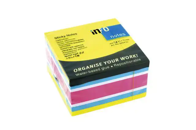 MEMOBLOK INFO NOTES KUBUS 75X75MM 450