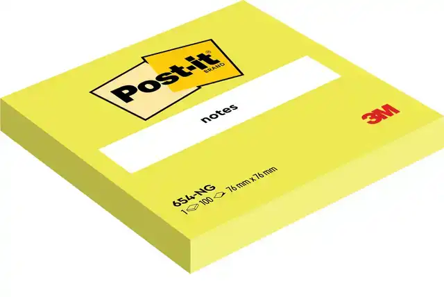 MEMOBLOK POST-IT 654 76X76MM NEON GROEN
