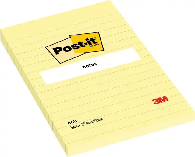 MEMOBLOK POST-IT 660 LIJN 102X152MM