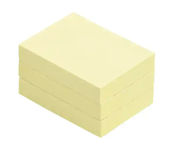 MEMOBLOK QUANTORE 38X51MM STICKY GEEL
