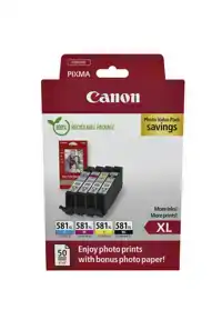 INKTCARTRIDGE CANON CLI-581XL + 50 VEL