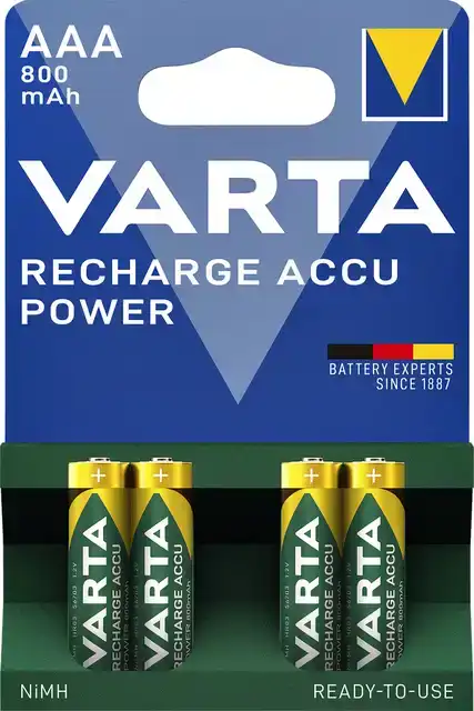 BATTERIJ OPLAADBAAR VARTA AAA 800MAH