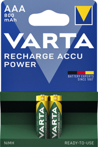 BATTERIJ OPLAADBAAR VARTA AAA 800MAH