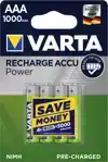 BATTERIJ OPLAADB VARTA AAA HR3 1000MAH