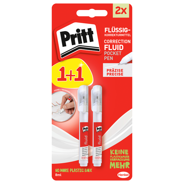 CORRECTIEPEN PRITT FLUID 8ML 1+1