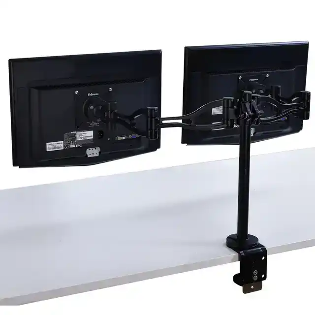 MONITORARM FELLOWES VISTA DUBBEL ZWART