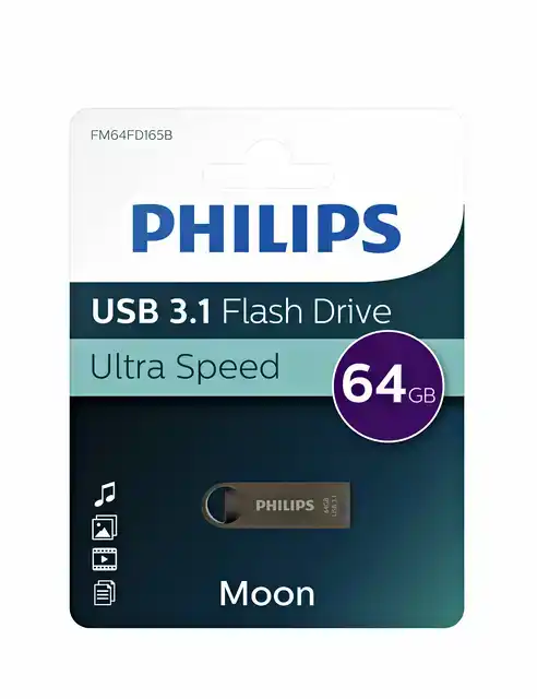 USB STICK 3.1 PHILIPS MOON SPACE GREY