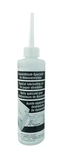 OLIE VOOR PAPIERVERNIETIGER HSM 250ML
