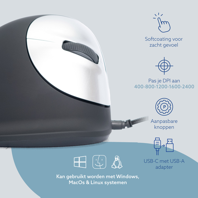 MUIS R-GO ERGONOMISCH HE BREAK DRAAD