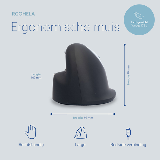 MUIS R-GO ERGONOMISCH HE BREAK DRAAD