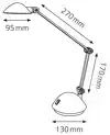 BUREAULAMP HANSA LED SPACE ZILVER