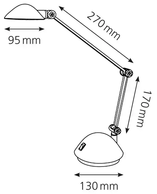 BUREAULAMP HANSA LED SPACE ZILVER