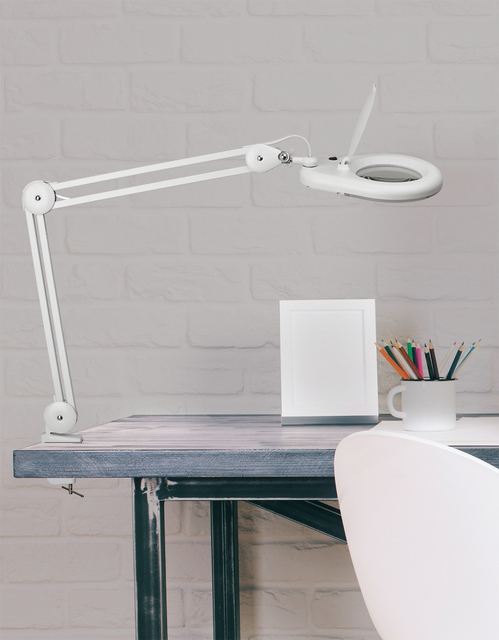 LOEPLAMP MAUL VISO LED TAFELKLEM WIT