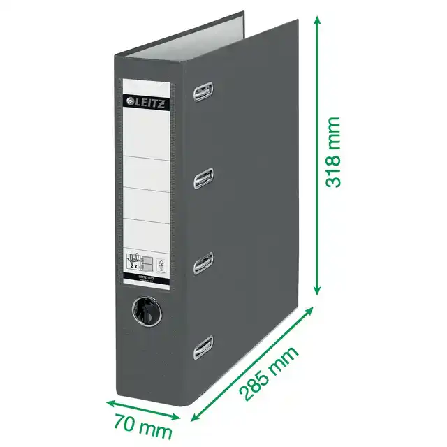 ORDNER LEITZ A4 80MM PP BANK 2MECH