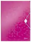 ELASTOMAP LEITZ WOW A4 3 KLEP PP ROZE