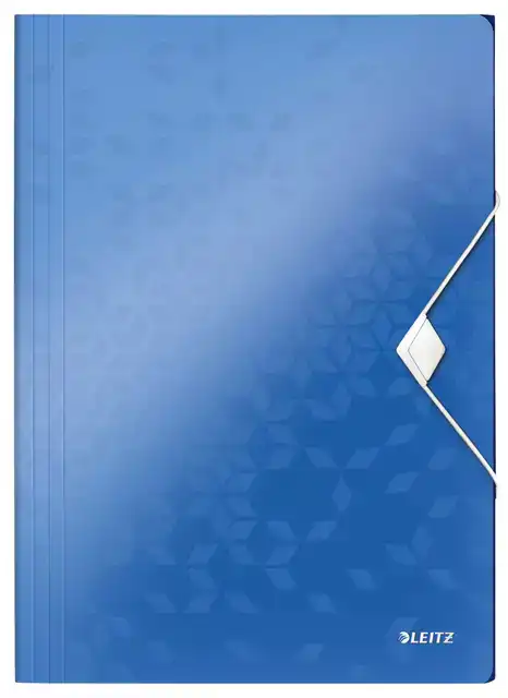 ELASTOMAP LEITZ WOW A4 3 KLEP PP BLAUW