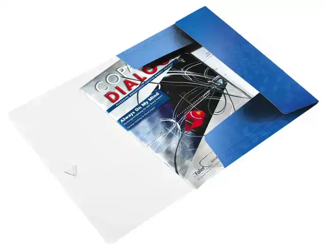 ELASTOMAP LEITZ WOW A4 3 KLEP PP BLAUW