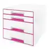 LADENBLOK LEITZ WOW 4 LADEN WIT/ROZE