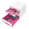 LADENBLOK LEITZ WOW 4 LADEN WIT/ROZE
