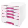 LADENBLOK LEITZ WOW 5 LADEN WIT/ROZE
