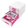 LADENBLOK LEITZ WOW 5 LADEN WIT/ROZE