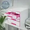 LADENBLOK LEITZ WOW 5 LADEN WIT/ROZE