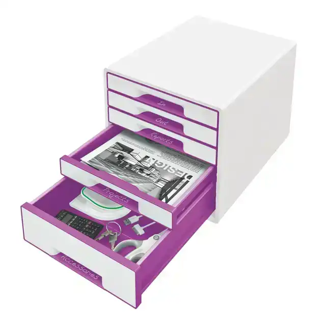 LADENBOX LEITZ WOW LADEN WIT/PAARS