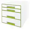 LADENBLOK LEITZ WOW 4 LADEN WIT/GROEN