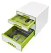 LADENBLOK LEITZ WOW 4 LADEN WIT/GROEN