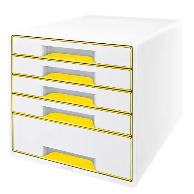 LADENBLOK LEITZ WOW 5 LADEN WIT/GEEL