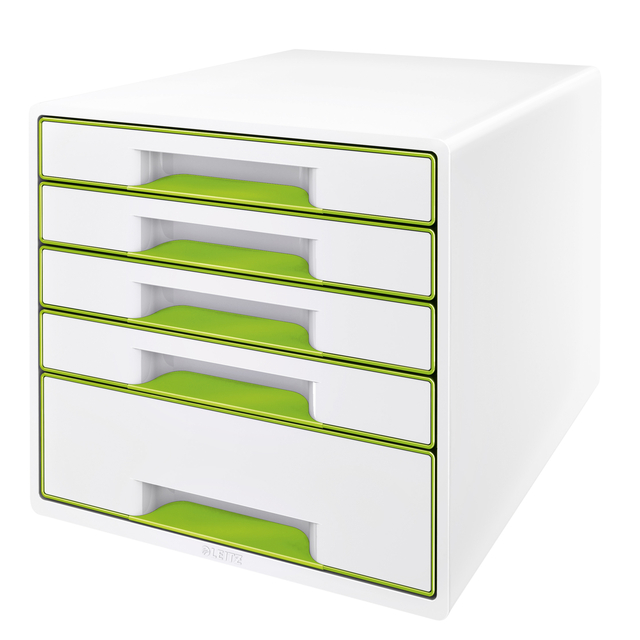 LADENBLOK LEITZ WOW 5 LADEN WIT/GROEN