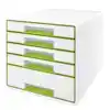 LADENBLOK LEITZ WOW 5 LADEN WIT/GROEN