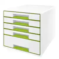 LADENBLOK LEITZ WOW 5 LADEN WIT/GROEN