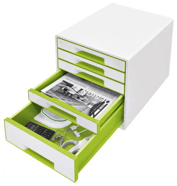 LADENBLOK LEITZ WOW 5 LADEN WIT/GROEN