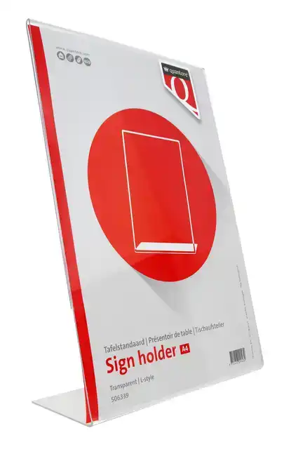 KAARTHOUDER QUANTORE A4 L STAAND
